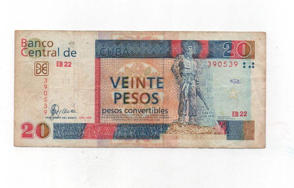 CUBA DEL AÑO 2006 DE 20 PESOS